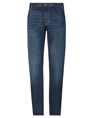 EMPORIO ARMANI Denim trousers Blue 99% Cotton, 1% Elastane
