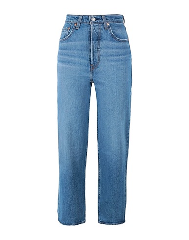 LEVI'S Denim trousers RIBCAGE STRAIGHT ANKLE
 Blue 99% Cotton, 1% Elastane