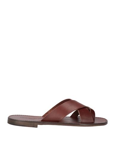 L'artigiano Del Cuoio Toe Strap Sandals In Brown