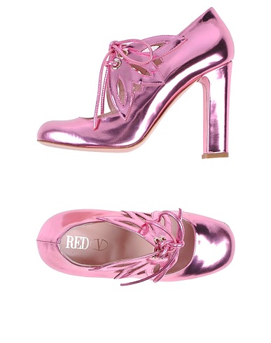 RED(V) Laced shoes Leather