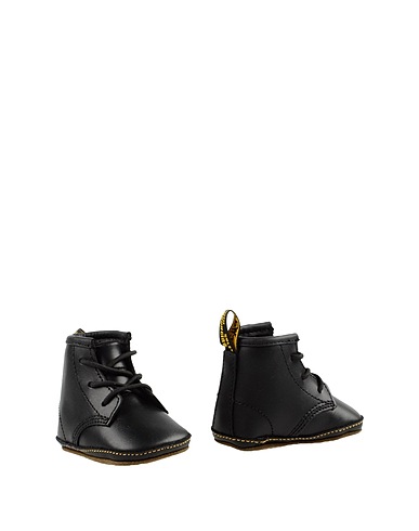 DR. MARTENS Newborn shoes Black Soft Leather