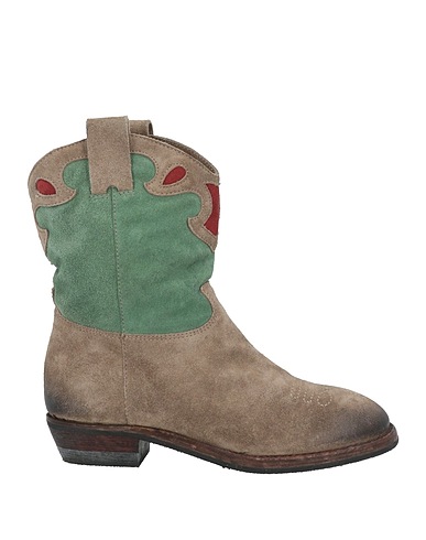 À TROIS Stiefelette Grau Leder