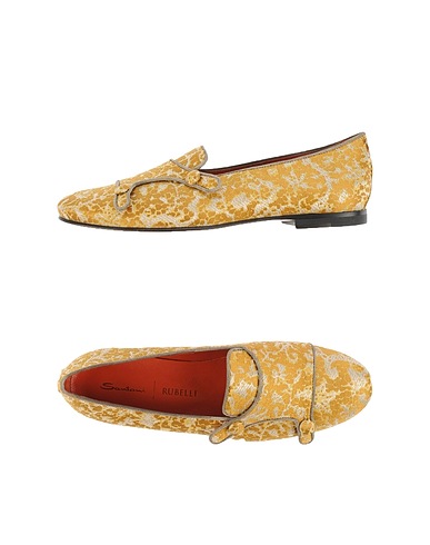 SANTONI Loafers Marigold Textile fibres