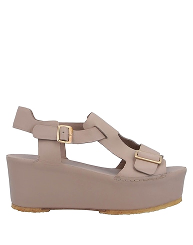 DEL CARLO Sandals Light brown Soft Leather