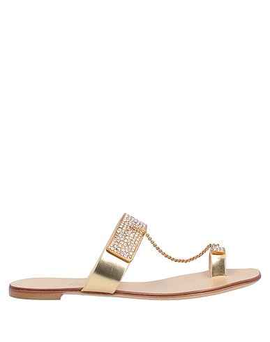 CASADEI Flip flops Gold Soft Leather