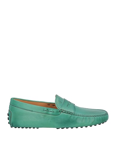 TOD'S Loafers Green Leather