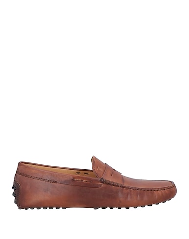 TOD'S モカシン ブラウン 革（なめし加工）