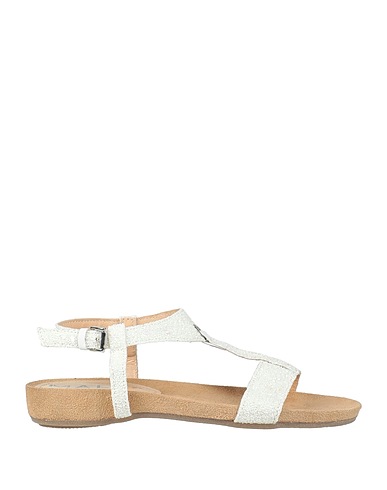 MALLY Sandals White Other Fibres, Leather