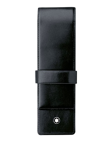 MONTBLANC Accessories Meisterstück 2 Pen Pouch Clasp Black
 Black Calfskin