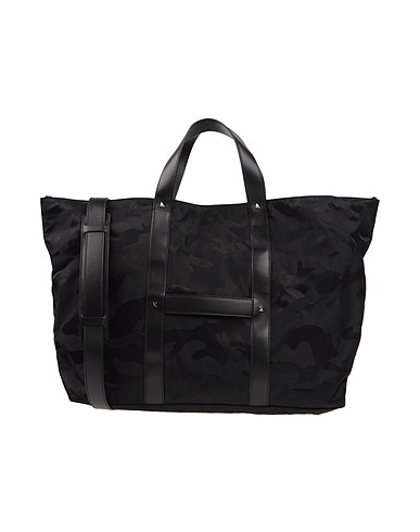 VALENTINO GARAVANI Handbag Black Textile fibres, Soft Leather