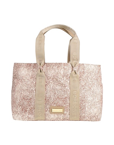 BORBONESE Handbag Beige 47% PVC - Polyvinyl chloride, 44% Polyester, 9% Polyurethane