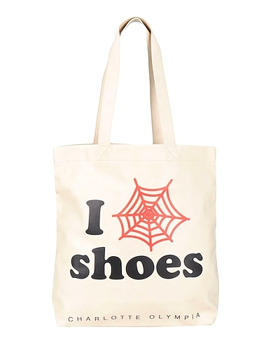 CHARLOTTE OLYMPIA Handbag Beige Textile fibres