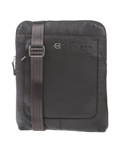 PIQUADRO Across-body bag Dark brown Bovine leather