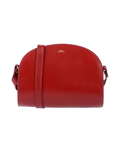 A.P.C. Borsa a tracolla Bordeaux 100% Pelle di vitello