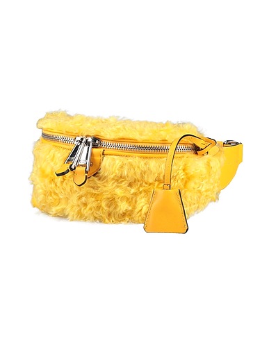 MOSCHINO Gürteltaschen Gelb Leder, Kunstpelz