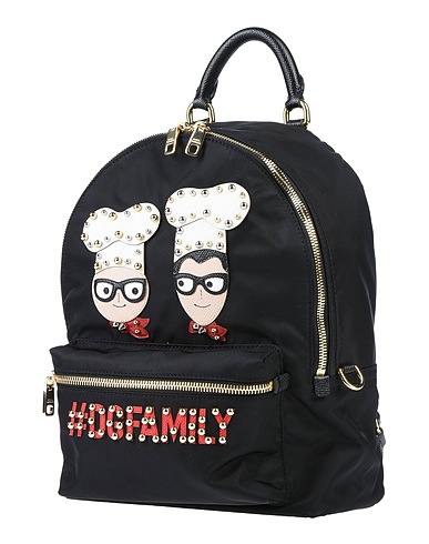 DOLCE&GABBANA Rucksacks Black 74% Polyamide, 20% Calfskin, 6% Acrylic