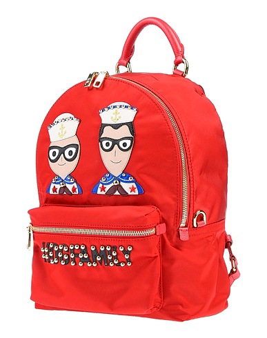 DOLCE&GABBANA Backpacks Red 74% Polyamide, 20% Soft Leather, 6% Acrylic