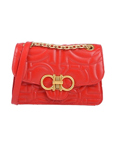 FERRAGAMO Across-body bag Brick red Calfskin