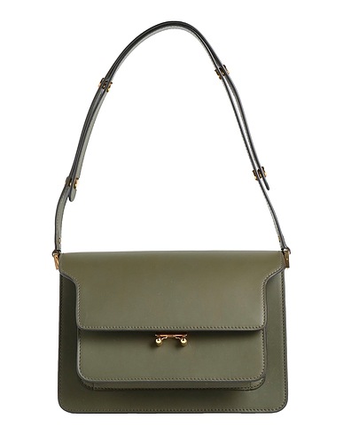 MARNI Cross-body bags Military green Leather