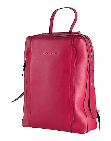 PIQUADRO Backpacks Magenta 100% Cow leather