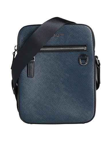 MICHAEL KORS MENS Umhängetasche FLIGHT BAG
 Marineblau 100% Rindsleder
