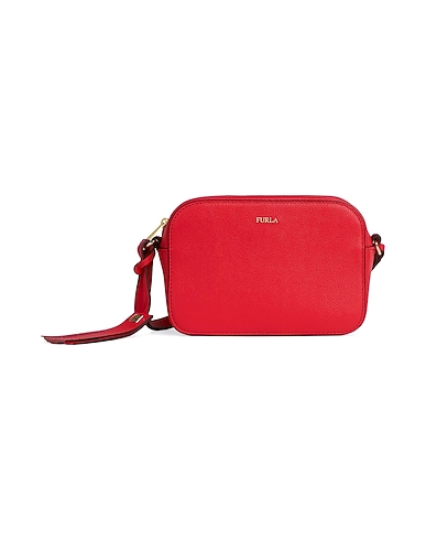 FURLA Across-body bag FURLA MIMI' M CROSSBODY
 Coral 100% Soft Leather