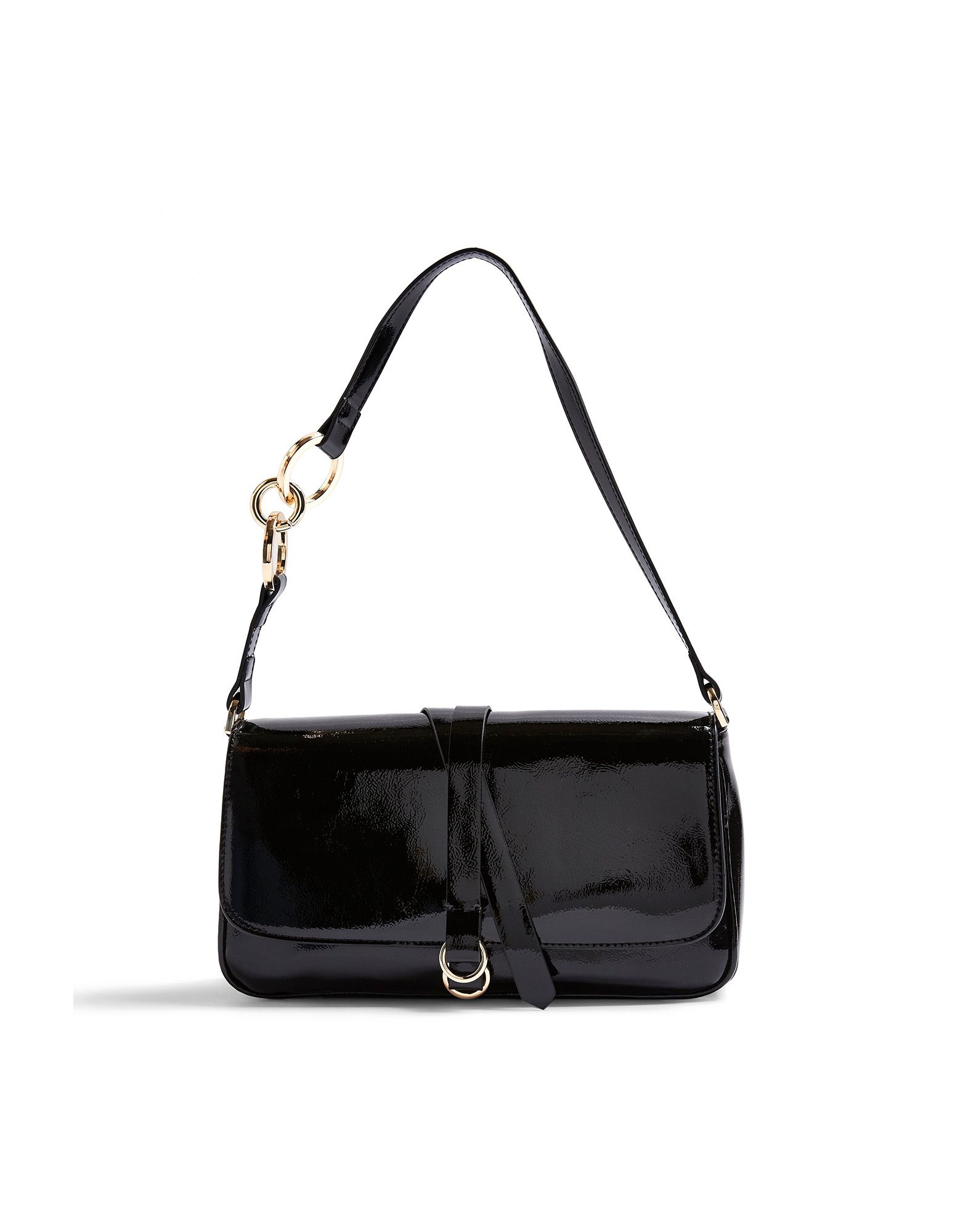 black patent bag