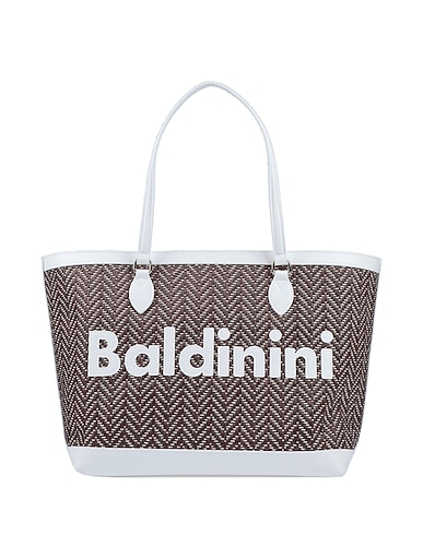 BALDININI Handbag White 80% Natural raffia, 20% Calfskin