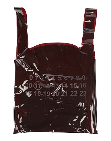 MAISON MARGIELA Handbag Dark brown 100% PVC - Polyvinyl chloride