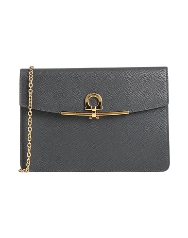 FERRAGAMO Cross-body bags Charcoal 100% Calfskin