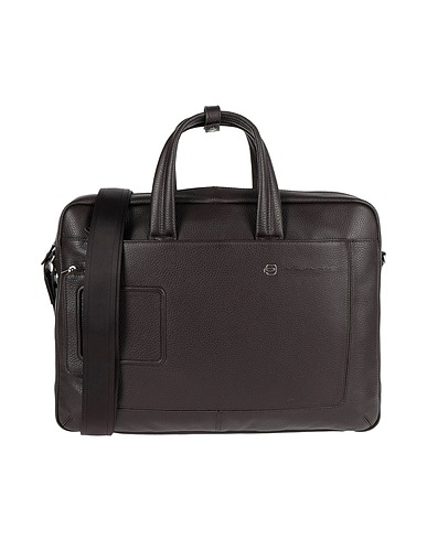 PIQUADRO Handbag Dark brown Soft Leather