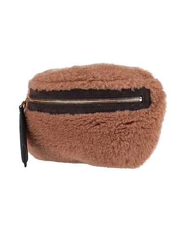 MAX MARA Belt Bags Sand Lambskin, Calfskin, Camel hair, Silk