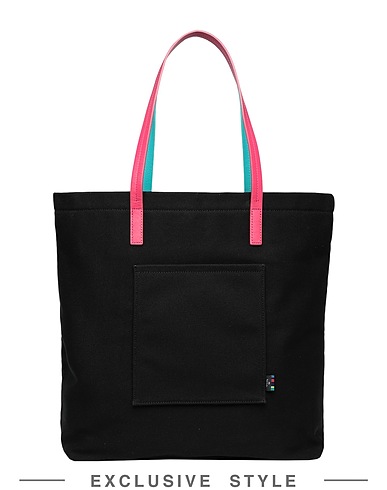 PS PAUL SMITH x YOOX 핸드백 블랙 100% 코튼