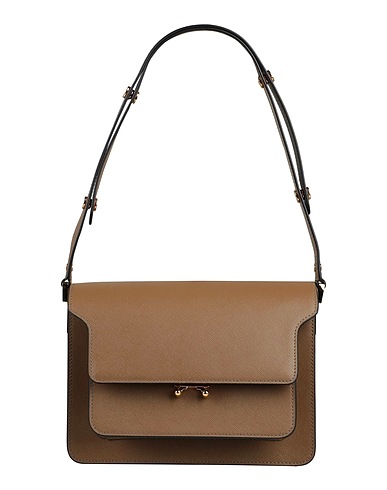 MARNI Cross-body bags Khaki 100% Cow leather, Brass, Steel