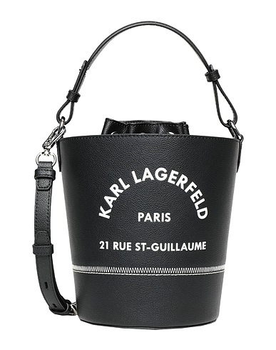 KARL LAGERFELD ハンドバッグ RUE ST GUILLAUME BUCKET
 ブラック 牛革 100%