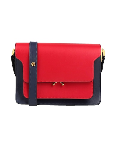 MARNI Across-body bag Red 100% Soft Leather