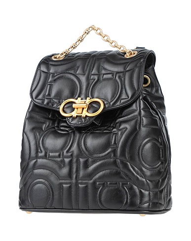 FERRAGAMO Backpacks Black Soft Leather