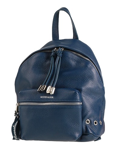 MONNALISA Zaini & Marsupi Blu navy Pelle di vitello