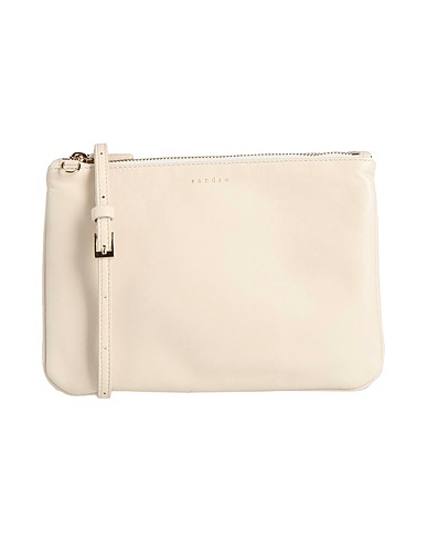 SANDRO Across-body bag Ivory Cowhide