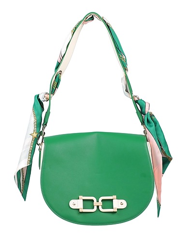 ELISABETTA FRANCHI Sac porté épaule Vert Autres fibres, Polyester