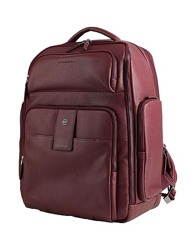 PIQUADRO Rucksacks Burgundy Soft Leather