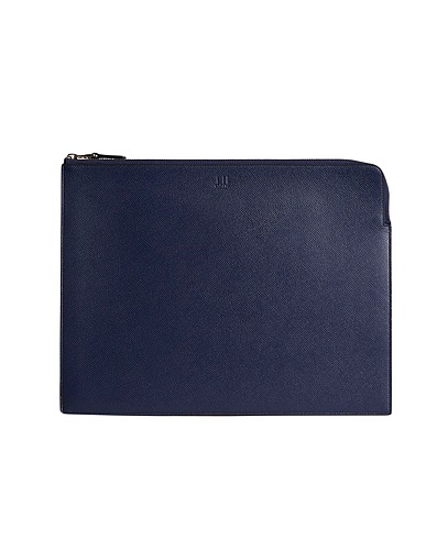 DUNHILL Bolso de mano Azul noche 100% Piel de bovino