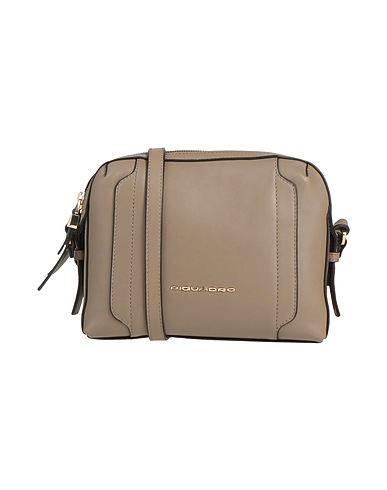 PIQUADRO Borsa a tracolla Piombo Pelle di bovino, EVA (Etilene - Vinil - Acetato), Nylon, Poliestere, Metallo