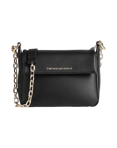 EMPORIO ARMANI Cross-body bags Black 100% Cow leather, Polyurethane coated