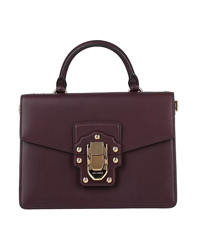 DOLCE&GABBANA Handbag Burgundy 53% Calfskin, 47% Snakeskin