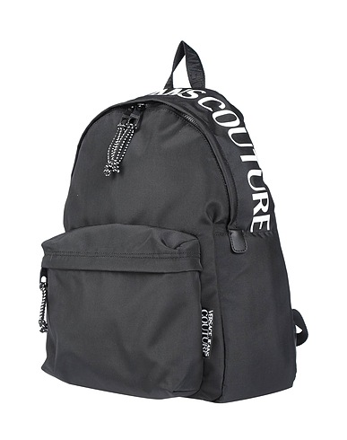 VERSACE JEANS COUTURE Backpacks Black 100% Polyester, Polyurethane resin