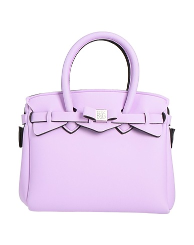 SAVE MY BAG Bolso de mano Lila 50% PEEK (Poliéter - Éter - Cetona), 40% Poliamida, 10% Elastán