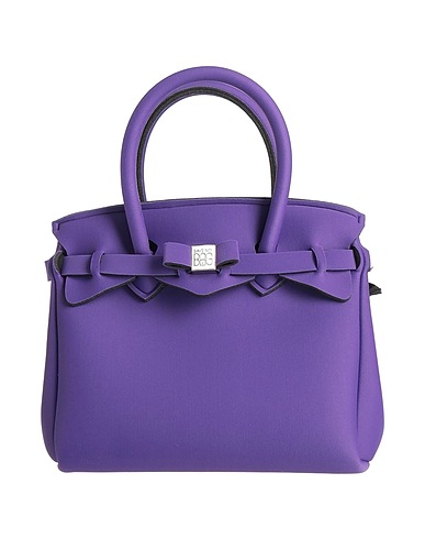SAVE MY BAG Bolso de mano Morado 50% PEEK (Poliéter - Éter - Cetona), 40% Poliamida, 10% Elastán