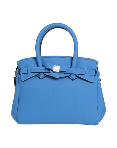 SAVE MY BAG Handbag Blue 50% PEEK (Polyether - Ether - Ketone), 40% Polyamide, 10% Elastane