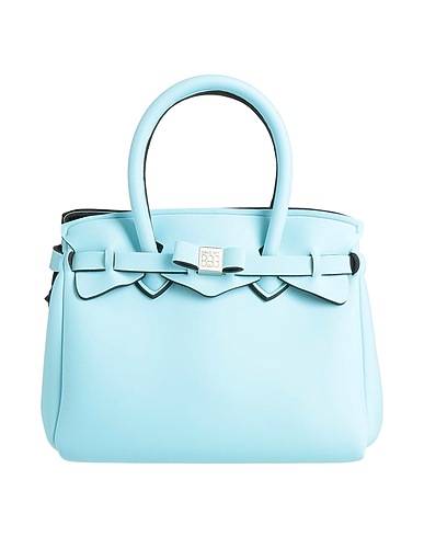 SAVE MY BAG Handbag Sky blue 50% PEEK (Polyether - Ether - Ketone), 40% Polyamide, 10% Elastane